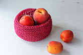 The N.ESTS are baskets in crochet, handmade with an unusual material – Mason’s line.