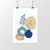 Organic Blue Wall Decor Art Print