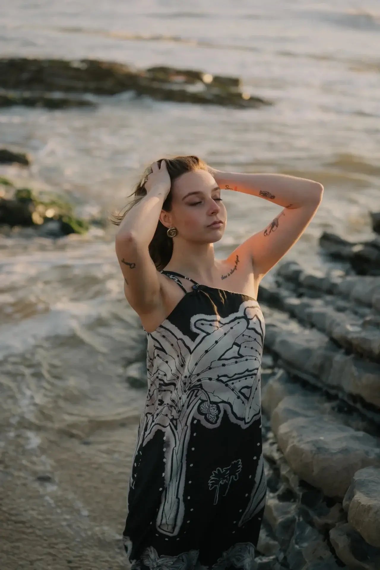 Musa Paradisíaca Midi Dress | Sustainable Elegance Leaf Naif