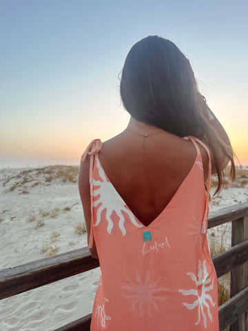 Surya Short Dress | Flowing Design with Elegance Leaf Naif