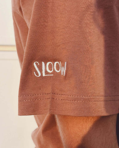 Sloow Club T-shirt Oversized | Organic Cotton & Minimal Embroidery sloow