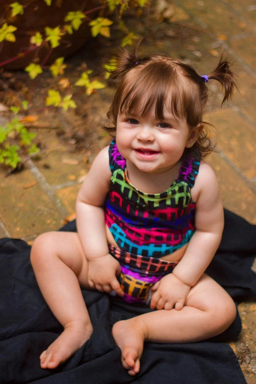 Kids Swimsuit "Garota de Ipanema" Leaf Naif