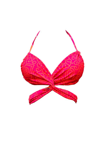 Bikini Top Reversible "Beleza Pura" OYÁ Leaf Naif