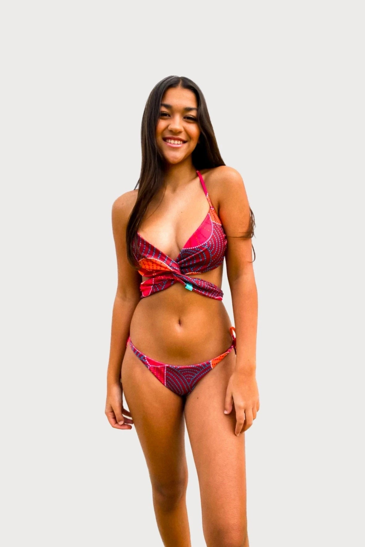 Bikini Top Reversible "Beleza Pura" OYÁ Leaf Naif
