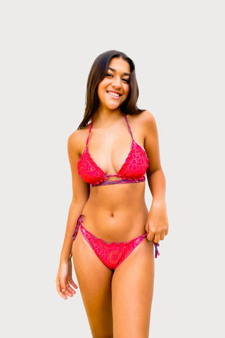 Reversible Bikini Bottom "Menina Baiana" OYÁ Leaf Naif