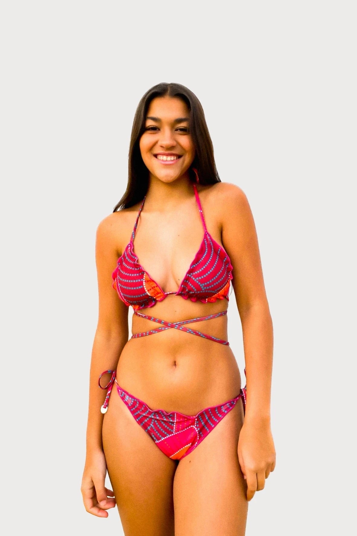 Bikini Top Reversible "Menina Baiana" OYÁ Leaf Naif