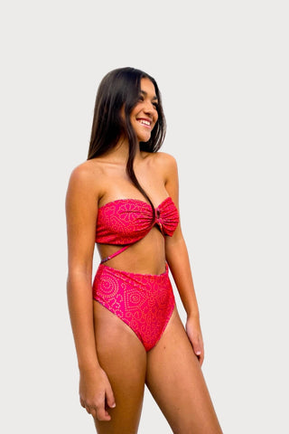 Bikini Bottom Reversible "Samba de Verão" OYÁ Leaf Naif