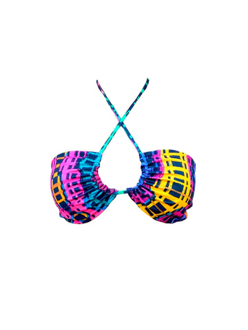 Bikini Top Reversible "Samba de Verão" Na Beira Mar Leaf Naif