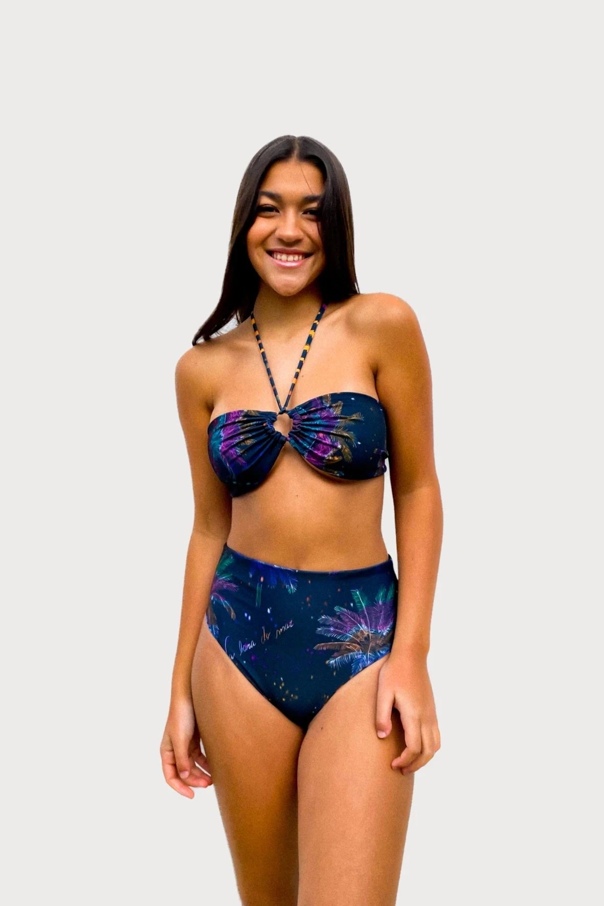 Bikini Top Reversible "Samba de Verão" Na Beira Mar Leaf Naif