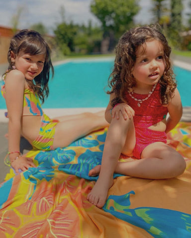 Kids Swimsuit "Garota de Ipanema" Leaf Naif