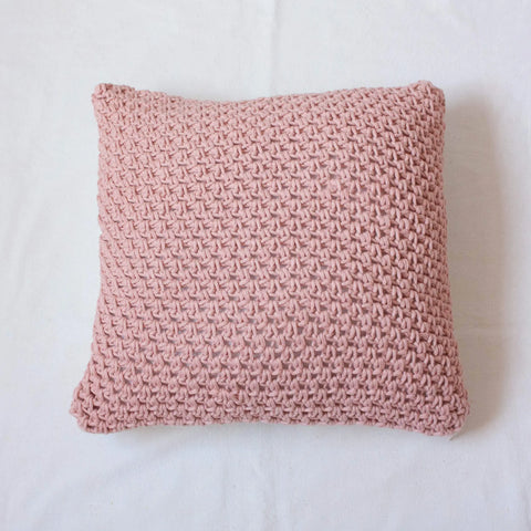 Crochet Pillow Textures – Dusty Pink