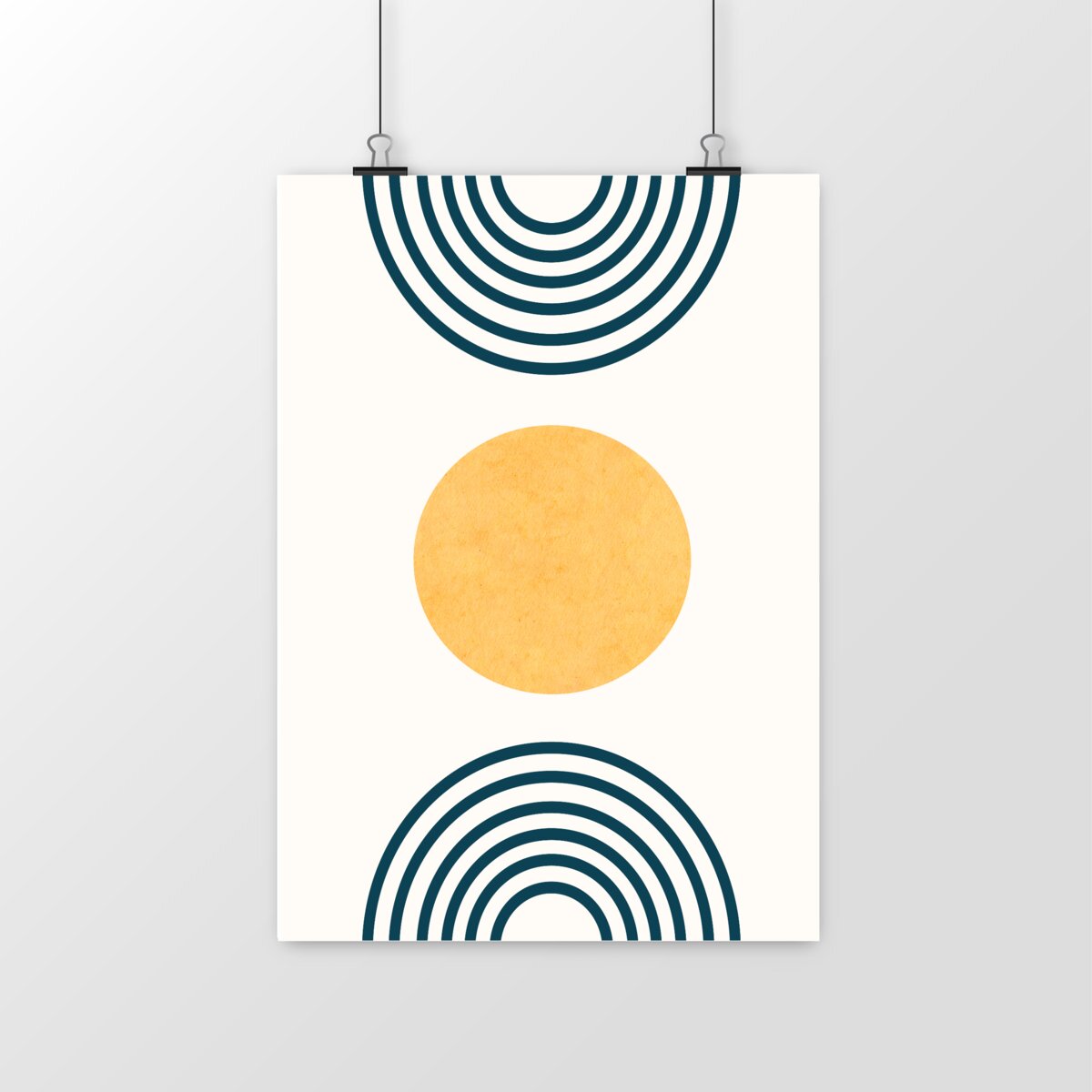 Sunset Yellow Wall Decor Art Print